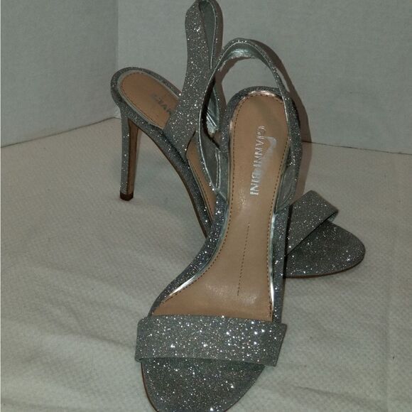 Silver Gianni Bini Silver Glitter Pumps Ankle pumps 4" heels - Picture 12 of 15